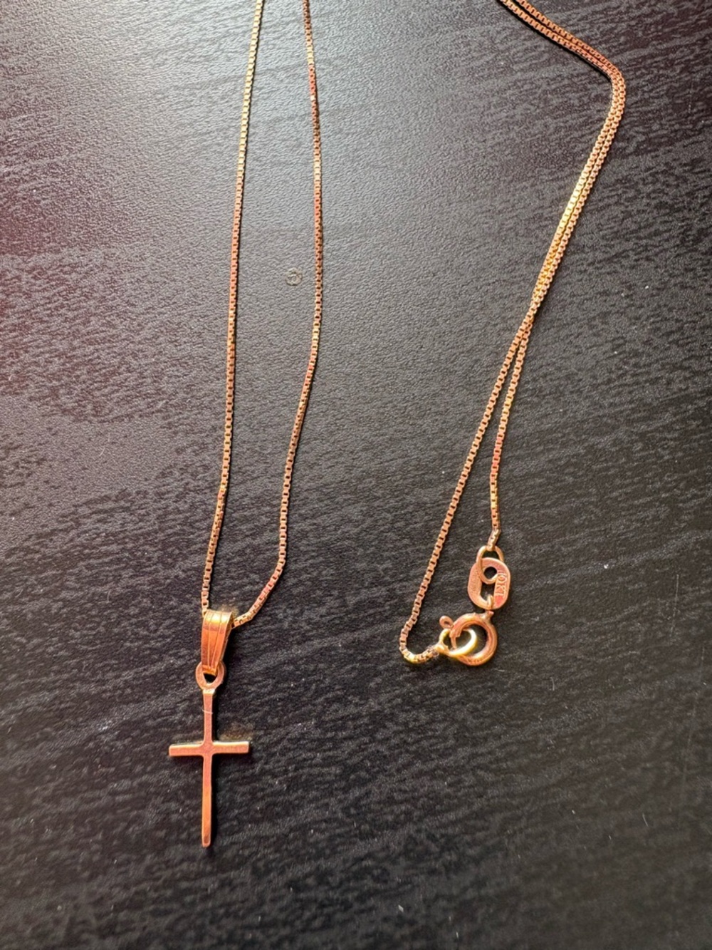 Rose Gold Cross Pendant Necklace – Women’s Jewelry